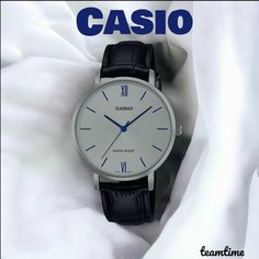 Наручные часы CASIO, серебряный, синий