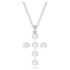 Колье SWAROVSKI, кристаллы Swarovski, длина 45 см, серебристый