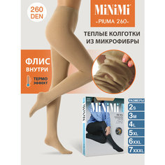Колготки MiNiMi Piuma, 260 den, профилактический класс компресии, размер 4, caramello