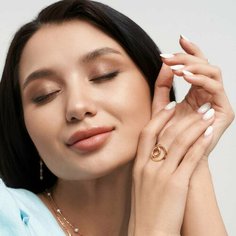 Кольцо Яхонт, золото, 585 проба, размер 17.5