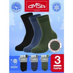 Носки Omsa размер 35-38 (20-22), , зеленый, синий, черный