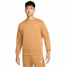 Свитшот спортивный NIKE M NSW CLUB CRW BB, размер L, , flax/white