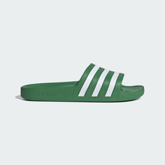 Шлепанцы adidas, размер 7 UK, preloved green / cloud white / preloved green