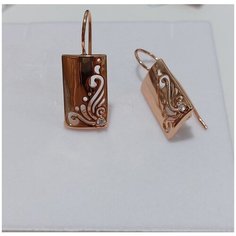 Серьги пусеты XUPING JEWELRY, искусственный камень, желтый, золотой
