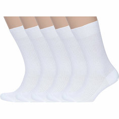 Носки RuSocks, комплект, 5 пар, размер 27, белый