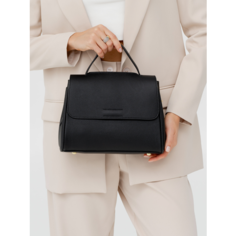 Сумка кросс-боди FAUSTINI, фактура зернистая, черная