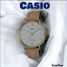 Наручные часы CASIO, золотой, коричневый
