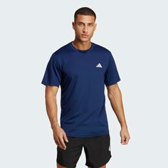 Футболка спортивная adidas, размер 2XL, темно-синий