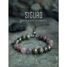 Браслет-нить SIGURD, кварц, марказит, 1 шт., размер 16 см, розовый/коричневый