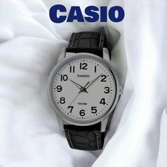 Наручные часы CASIO, белый, серебряный