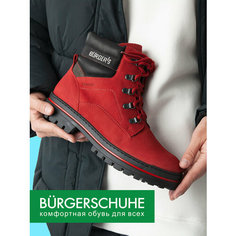 Ботинки берцы BURGERS, размер 40, красный