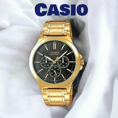 Наручные часы CASIO, золотой, черный