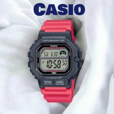 Наручные часы CASIO, красный, черный