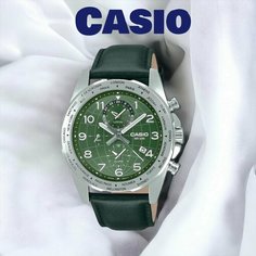 Наручные часы CASIO, зеленый, черный