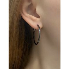 Серьги конго, размер 30 мм, черный Stasy CA
