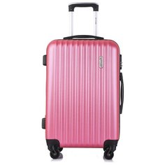 Чемодан Lcase Krabi, 55 л, размер M, розовый