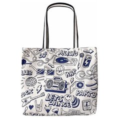 Сумка шоппер Bag & You, бежевый, синий