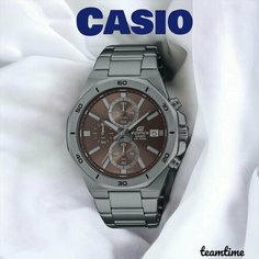 Наручные часы CASIO, коричневый, серый