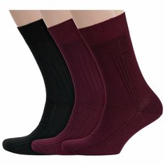 Носки RuSocks, комплект, 3 пары, размер 25, микс 10