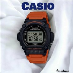 Наручные часы CASIO, черный, оранжевый