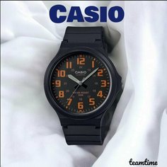 Наручные часы CASIO, синий, оранжевый