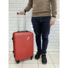 Чемодан Lcase, 58 л, размер M, красный