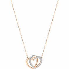 Колье SWAROVSKI, кристаллы Swarovski, длина 38 см, золотистый