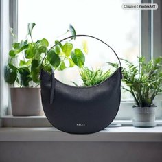 Сумка багет Palio, фактура тиснение, синий