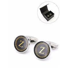 Запонки Gentle Man, желтый, черный, серый