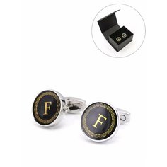 Запонки Gentle Man, желтый, черный, серый