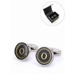 Запонки Gentle Man, желтый, черный, серый