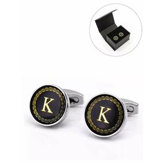 Запонки Gentle Man, желтый, черный, серый