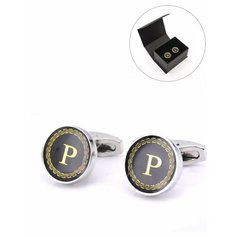 Запонки Gentle Man, желтый, черный, серый