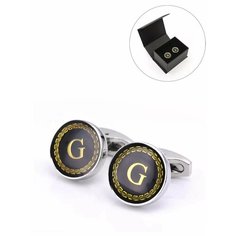 Запонки Gentle Man, желтый, черный, серый