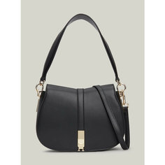 Сумка седло TOMMY HILFIGER, фактура гладкая, black