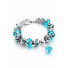 Браслет DS Jewelry, бирюзовый, голубой
