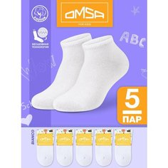 Носки Omsa 5 пар, размер 35-38 (20-22), , белый