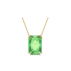 Колье SWAROVSKI, кристаллы Swarovski, длина 75 см, зеленый, золотой