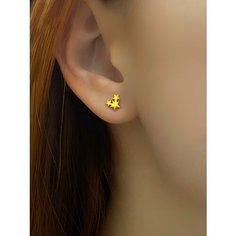 Серьги пусеты, размер 5 мм, золотой Stasy CA