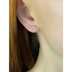 Серьги пусеты, размер 5 мм, серебряный Stasy CA