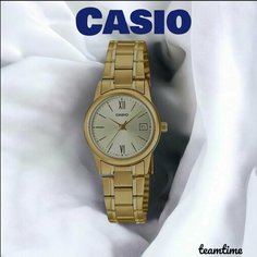 Наручные часы CASIO, золотой, белый