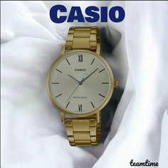 Наручные часы CASIO, золотой, белый