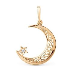Подвеска The Jeweller, красное золото, 585 проба, фианит, золотистый