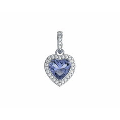 Серьги Яхонт, серебро, 925 проба, кварц, фианит, , фиолетовый, бесцветный