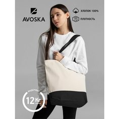 Сумка шоппер molti, черный, белый