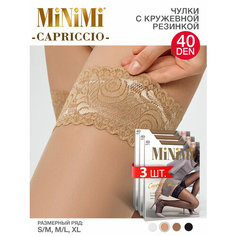 Чулки MiNiMi autoreg. CAPRICCIO 40 NEW Чулки, 40 den, 3 шт., размер 4/M-L, caramello