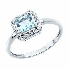 Кольцо SOKOLOV, серебро, 925 проба, родирование, размер 18.5