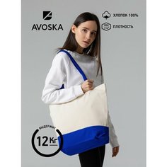Сумка шоппер molti, синий, белый