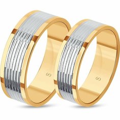 Кольцо обручальное Diamant online, красное золото, 585 проба, размер 16, ширина 6 мм