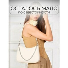 Сумка кросс-боди CARLOTTY, фактура зернистая, гладкая, бежевый